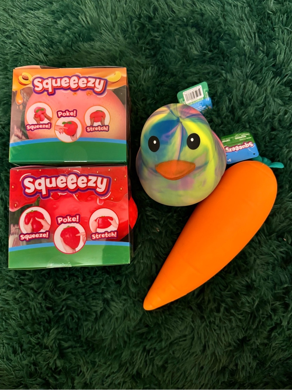 4 Set of Sunny Days Squeezy Toys